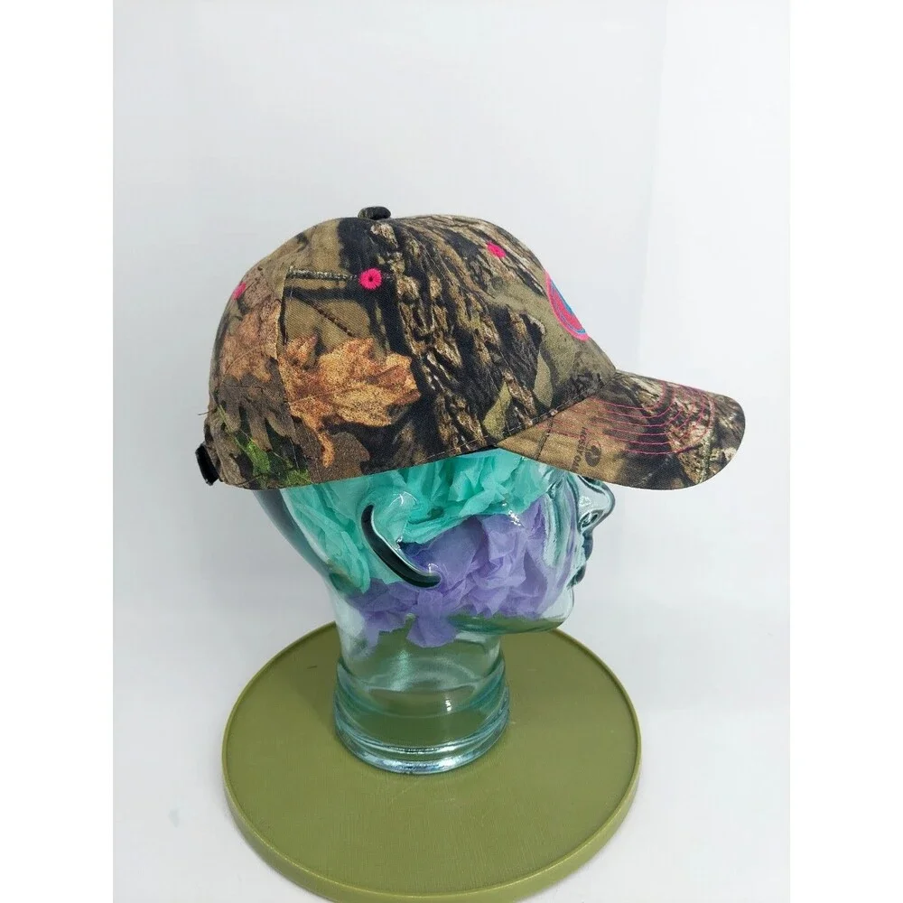 Mossy Oak Pink and Turquoise Camo Hook n Loop Hat